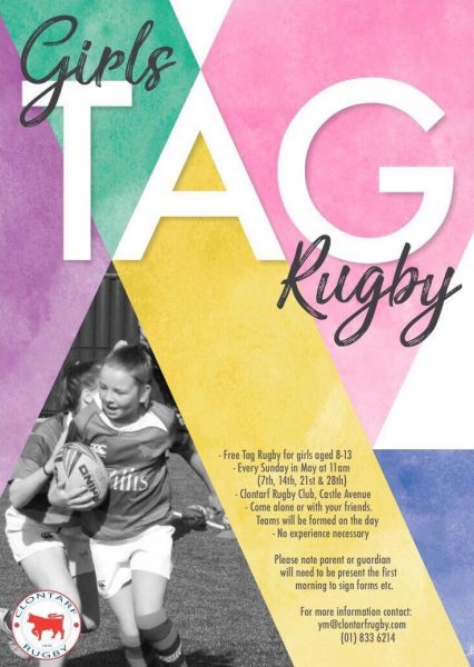 Girl's tag rugby - Clontarf