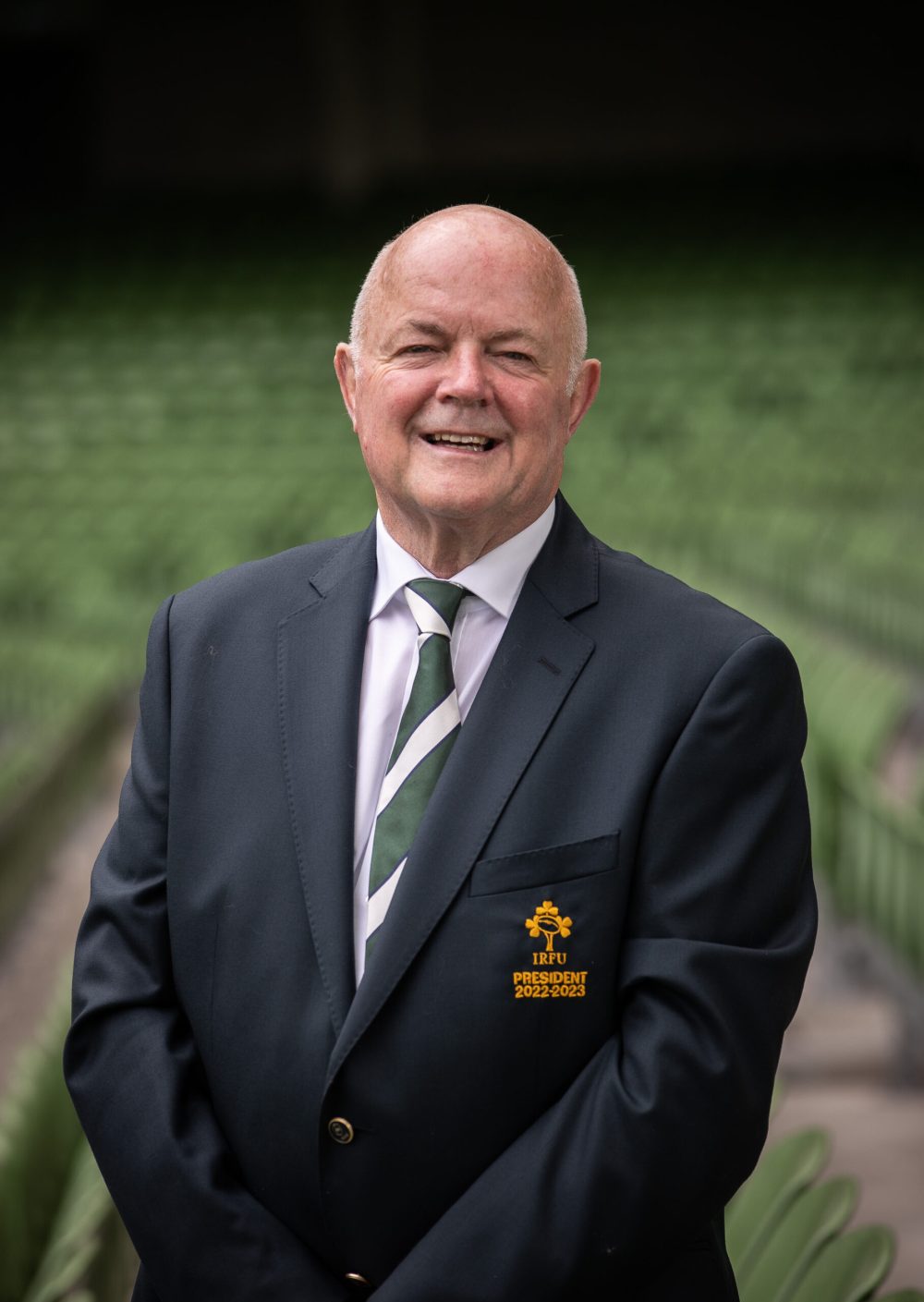 ***STRICT EMBARGO UNTIL 18:30 29 JULY 2022***
REPRO FREE***PRESS RELEASE NO REPRODUCTION FEE*** EDITORIAL USE ONLY
John Robinson Elected IRFU President, Aviva Stadium, Dublin 29/7/2022
Incoming IRFU President John Robinson 
Mandatory Credit ©INPHO/Billy Stickland