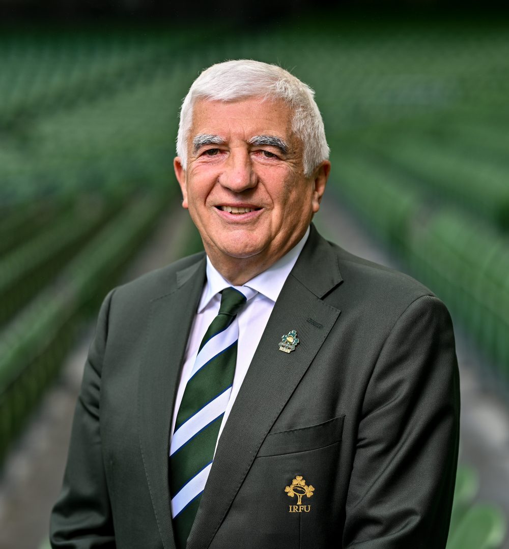 30 July 2026; Incoming 26/27 President Tony OBeirne poses for a portrait during IRFU New President and Chair announcement at the Aviva Stadium in Dublin. Photo by Sam Barnes/Sportsfile *** NO REPRODUCTION FEE ***