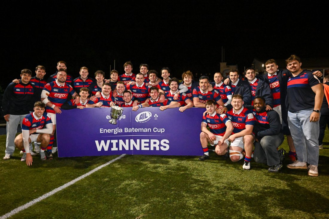 Bateman Cup Final, Castle Avenue, Dublin 13/12/2025
Clontarf vs Ballynahinch
Clontarf team celebrates
Mandatory Credit ©INPHO/James Lawlor